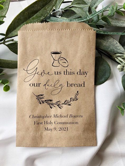 Excited to share this item from my #etsy shop: First Communion Favor Bags, Bread Bags, Favor Bags, Personalized Favor Bags, Treat Bags, Custom Favor Bags, Pkg of 25 First Communion Ideas, Classy Wedding Favors, Communion Party Favors, Simple Wedding Favors, Affordable Wedding Favours, Holy Communion Party, Boys First Communion, First Communion Decorations, Communion Ideas