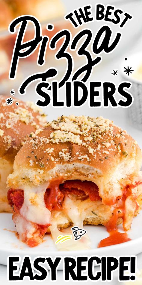 Ham Pepperoni And Cheese Sliders, Pepperoni Melt Sandwich, Pizza Pull Apart, Pull Apart Sliders, Pizza Sliders, Pizza Slider, Slider Sandwiches, Pizza Flavors, Food Meals