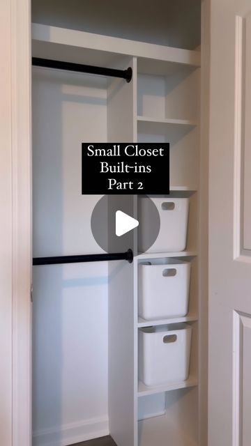 How To Make The Most Out Of A Small Closet, Small Living Room Closet Ideas, Ideas For Wardrobes, Creating Closet Space In A Small Room, Wardrobe Organization Ideas Small, Shared Room Closet Organization, Living Room Closet Ideas Built Ins, Slim Closet Ideas, Small Bedroom Closet Shelving Ideas