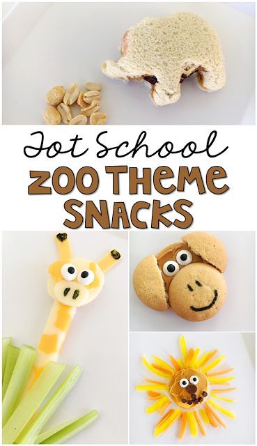 These animal snacks are SO cute! Perfect for a zoo theme in tot school, preschool, or the kindergarten classroom. Kindergarten Snacks For Classroom, Elephant Snacks For Kids, Prek Jobs, Preschool Zoo Theme, Zoo Preschool, Classroom Snacks, Zoo Crafts, Theme Snack, Animal Snacks