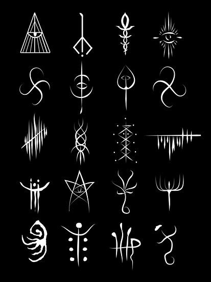 Runas de Caryll Bloodborne Caryll Runes, Caryll Runes, Symbols For Tattoos, Runes Tattoo, Cool Symbols, Minecraft Banner Designs, Bloodborne Art, Rune Tattoo, Alphabet Symbols