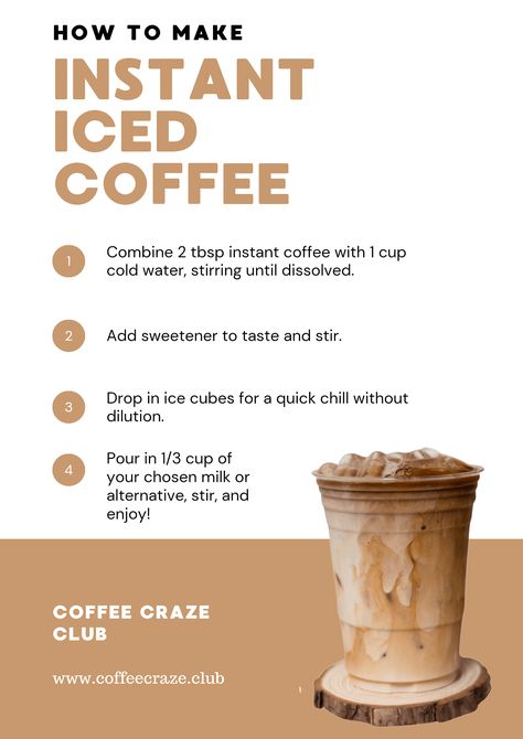 Instant Iced Coffee Recipe: Chill Out with Our Quick Brew Guide Ice Coffee Recipe With Instant Coffee, Cold Brew Instant Coffee, Instant Iced Coffee Recipe Easy, Iced Coffee Recipe With Instant Coffee, Iced Instant Coffee Recipe, Healthy Ice Coffee, Instant Coffee Iced Coffee Recipe, Sweet Iced Coffee Recipe, Nescafe Iced Coffee Recipe