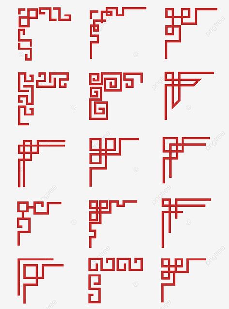 Border Design Traditional, Asian Border Design, Chinese Border Pattern, Japanese Border Design, Chinese Elements Design, Chinese Border Design, Traditional Graphic Design, Chinese Pattern Design, Chinese Branding