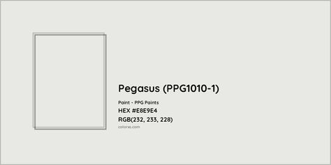 PPG Paints Pegasus (PPG1010-1) Paint color codes, similar paints and colors Ppg Paint Colors, Munsell Color System, Analogous Color Scheme, Paint Color Codes, Rgb Color Codes, Hexadecimal Color, Rgb Color Wheel, Ppg Paint, Monochromatic Color Palette