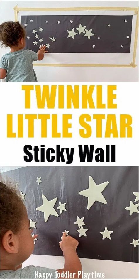 Twinkle Little Star Sticky Wall Space Activities For Kids, Moon Activities, Space Lessons, Nursery Rhymes Activities, Sticky Wall, Outer Space Theme, Rhyming Activities, Toddler Classroom, Space Activities