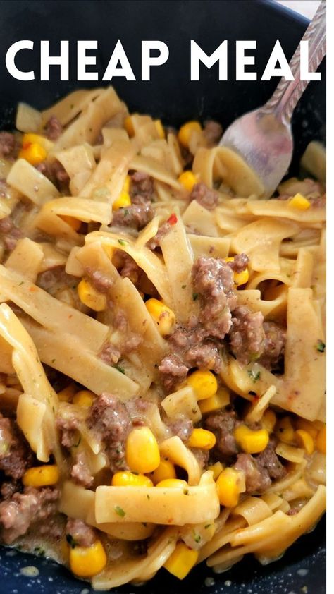 Not the best-looking meal but so yummy and pretty cheap! I take 2 Knorr sides-chicken flavor, 1 pound of ground beef, about a cup of shredded cheddar cheese, and a can of corn. I cook the noodles, cook the ground beef and season it to my liking, then I add the cooked ground beef to the noodles. I drain the corn and add it. Then I melt in the shredded cheese. So yummy! Knorr Recipes Chicken, Knorr Pasta Sides Recipes, Pasta Sides Recipes, Knorr Pasta Sides, Knorr Recipes, Shredded Beef Recipes, Ground Beef Pasta Recipes, Egg Noodle Recipes, Beef Pasta Recipes