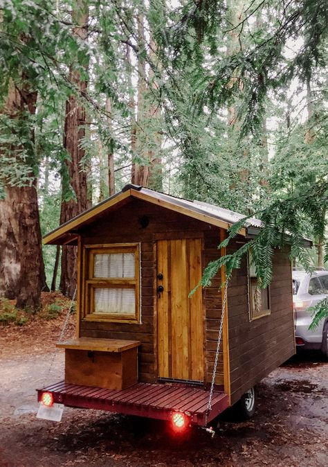 Homemade Utility Trailer, Harbor Freight Teardrop Trailer, Homemade Campers Trailers, Tiny Trailer Camper, 4x8 Trailer Camper, Cabin On Trailer, Camp Building Ideas, Homemade Trailer Camper, Tiny Home On Trailer Diy