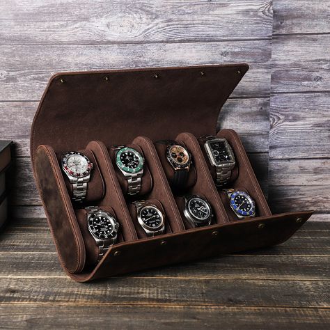 Leather Watch Box Cases, Watch Collection Display, Watch Roll Case, Luxury Watch Box, Leather Watch Roll, Leather Watch Case, Watch Display Case, Leather Watch Box, Watch Organizer