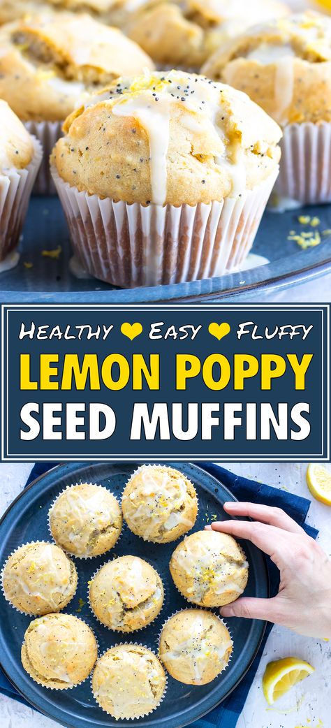 Coconut Flour Lemon Poppyseed Muffins, Paleo Lemon Poppyseed Muffins, Low Calorie Lemon Poppyseed Muffins, Gf Poppy Seed Muffins, Lemon Breakfast Muffins, Lemon Poppyseed Healthy, Lemon Oat Muffins, Lemon Poppyseed Muffins Gluten Free, Dairy Free Lemon Poppyseed Muffins