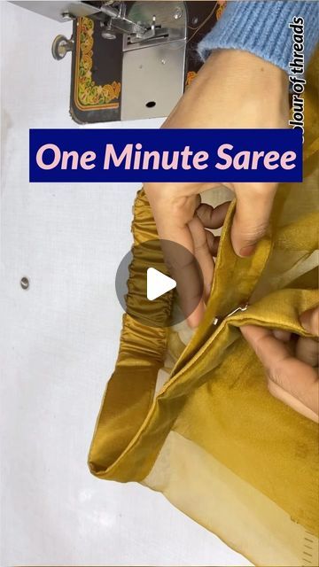 Bhawna Meenia on Instagram: "One Minute Saree,full video on YouTube channel #sewing #fashion #reels #followforfollowback #trending #viral #saree #fashionblogger" Saree Finishing Ideas, Made Up Saree Designs, Stitched Saree Pattern, Latest Saree Pattern, Readymade Saree Design, Saree With Gown, How To Stitch Ready To Wear Saree, Ready Made Saree Design, Ready To Wear Saree Stitching