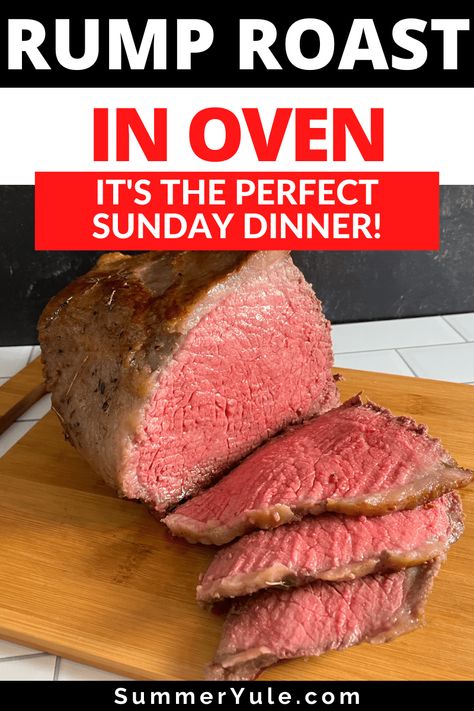 Learn how to cook beef rump roast in oven! Cooking rump roast in oven is one of the fastest and best ways to cook rump roast. However, beef rump roast recipes can turn out tough if not done right. Get the scoop on the oven rump roast cooking time and temperature that will get you tender, delicious roast beef. This rump roast in oven recipe works for Sunday dinner or a holiday meal, such as Christmas. Roast Beef Oven How To Cook, Roast Cooking Times Oven, Slow Roasting Beef Roast In Oven, Cooking Roast Beef In Oven, 3 Lb Roast In Oven, Quick Rump Roast Recipe, Recipe For Rump Roast, How Long To Cook Beef Roast In Oven, Roast Beef In The Oven Recipes