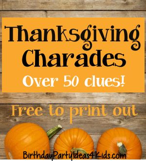 Thanksgiving Charades, Thanksgiving Family Games, Charades For Kids, Thanksgiving Games For Adults, Fun Thanksgiving Games, Thanksgiving Games For Kids, Charades Game, Kids Thanksgiving, Thanksgiving Activities For Kids