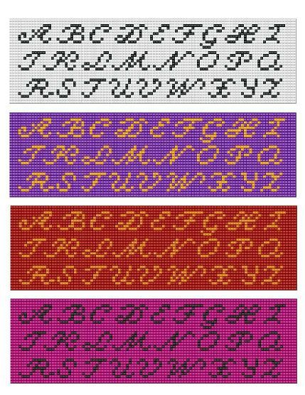 Bracelet Alphabet, Vertical Text, Bead Loom Bracelet, Beaded Hat Bands, String Bracelet Patterns, Cross Stitch Alphabet Patterns, Bead Loom Designs, Bead Loom Pattern, Loom Bracelet Patterns