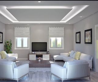 Pop Designs For Living Room, Reka Bentuk Dalaman, Profile Light, Tv Mounted, Gypsum Ceiling Design, False Ceiling Living Room, Interior Ceiling Design, تصميم داخلي فاخر, Pop False Ceiling Design