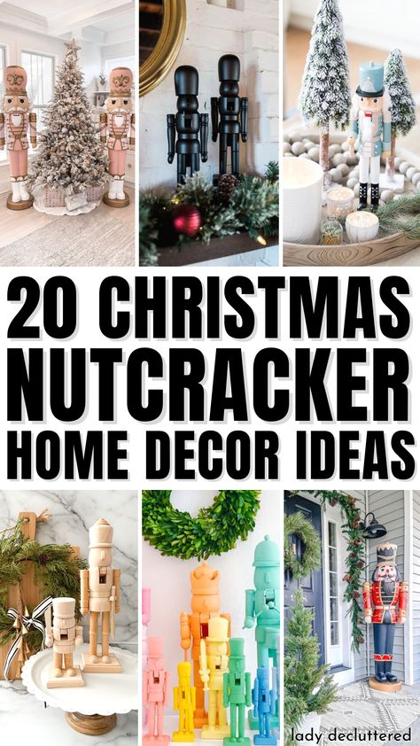 20 Christmas Nutcracker Home Decor Ideas Christmas Nutcracker Table Runner, Nutcracker Christmas Decorations Mantle, Christmas Tablescapes Nutcracker, Nutcracker On Mantle, Xmas Nutcracker Decor, Rustic Nutcracker Decor, Nutcracker Christmas Decorations Outdoor, Ways To Display Nutcracker Collection, Nutcracker Christmas Tree Diy