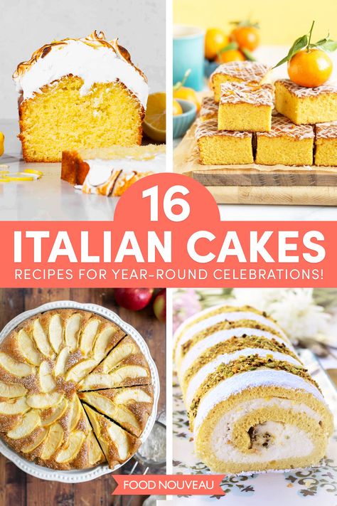 16 Scrumptious Italian Cake Recipes for Year-Round Celebrations Healthy Italian Desserts, Italian Cake Recipes Easy, Italian Bakery Recipes, Italian Cake Recipes, Authentic Italian Desserts, Italian Desserts Easy, Italian Desserts Traditional, Italian Sweets, Desserts Around The World