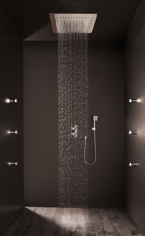 Rain, Rain. Rain Shower Bathroom, Stand Up Showers, Thankful Turkey, Bilik Air, Industrial Style Bathroom, Walk In Shower Designs, Turkey Craft, Bad Inspiration, Dream Bathrooms