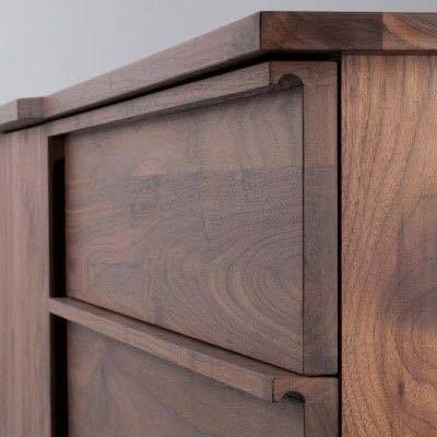 38+ Handleless Cabinets Design Inspiration - The Architects Diary Handleless Cabinets, Millwork Details, Walnut Credenza, Schoolhouse Electric, Woodworking Tools Workshop, Joinery Details, Diy Garage Storage, Furniture Handles, Woodworking Jigs