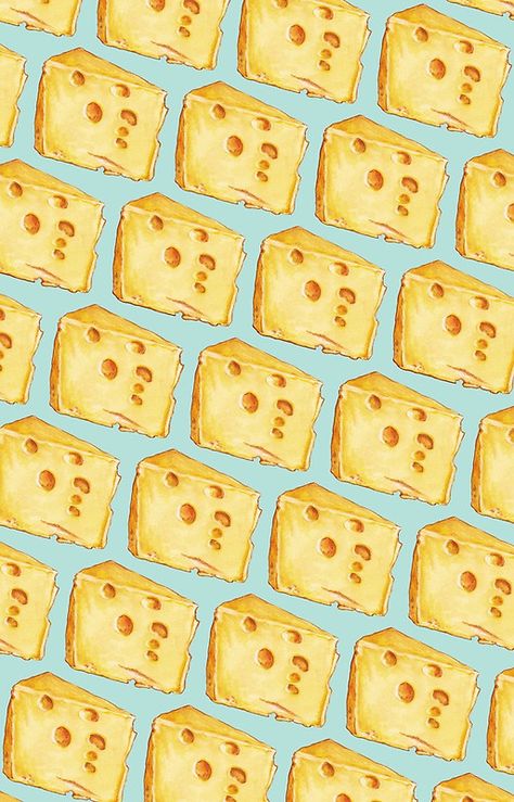 Cheese Pattern Kelly Gilleran, Surface Design Fabric, Cheese Art, Food Prints, Food Patterns, Food Graphic Design, Food Wallpaper, Guacamole Recipe, Art Corner