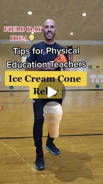 Coach Gelardi on Instagram: "Are you looking for field day pr relay ideas? Ice cream relay is a blast! Great for all ages! #GiveItATry👏👉   Follow me on TikTok & Twitter X Search: Coach Gelardi  #physed #peathome #hpeathome #peforall #distancelearningpe #physicaleducation #elementaryPE #pe #peforall #peathome #peteachersleadbyexample #peteachersrock #peteacherlife #peteacher #physicaleducation #pehack #pehacks #physedteacher #physed #elementarype #peforall #ilovepe #peclass #pewarmup #distancelearningpe #coachgelardi #physedzone #peclassroom @adidas @newbalance @underarmour @sesameworkshop @sesamestreet" Gym Class Ideas, Summer Daycare, Pe Games Elementary, Elementary Games, Field Day Games, Relay Ideas, Gym Games For Kids, Elementary Pe, Pe Activities