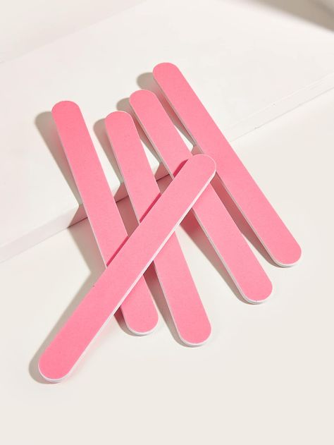 Pink    PVC  Nail Cuticle Embellished   Beauty Tools Nail File Pink, Nail Tools Kit, Nail File Aesthetic, Nail Equipment Tools List, Nail Stuff Products, Head And Shoulders Conditioner, File Nails, Nails File, Nail Care Tools