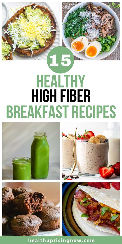 A high fiber gluten free breakfast is the perfect way to kickstart your day! From overnight oats to smoothie bowls, to chia pudding breakfast bowl,   these easy high fiber breakfast ideas are perfect for maintaining a healthy diet. Enjoy the benefits of high fiber foods and gluten-free meals every morning.
high fiber breakfast ideas | high fiber breakfast recipes | healthy breakfast recipes high fiber |  high fiber easy breakfast | easy high fiber breakfast ideas High In Fiber Breakfast, Fiber Rich Foods Breakfast, Recipes With High Fiber, High Iron And Fiber Meals, High Fiber Healthy Recipes, Low Cal High Fiber Recipes, Fiber Rich Breakfast Ideas, Healthy Fiber Breakfast, High Fiber Diet Recipes