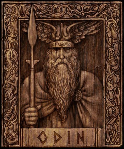 Odin Norse Mythology, Thor Art, Art Viking, Symbole Viking, Norse Goddess, Norse Myth, Norse Pagan, Pagan Art, Old Norse