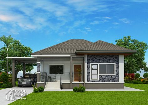 Elevated 3 Bedroom House Design - Cool House Concepts 3 Bedroom Bungalow Floor Plans, Modern Bungalow House Design, 3 Bedroom Bungalow, Three Bedroom House Plan, Cool House, Bungalow Floor Plans, Build Your House, Modern Bungalow House, Three Bedroom House