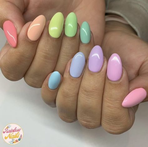 Nail Art For Halloween, Art For Halloween, Nail Art Inspo, Rainbow Nails Design, April Nails, Colorful Nail Art, Colorful Nail, Classic Nails, Nail Design Ideas