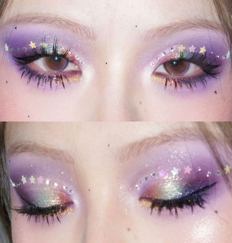 yesstyle code: BAEZH1J | xiaohongshu id: 610485884 | eye makeup look inspo colorful creative #Inspo #for #Every #Elevate #CreativeIdeas #HomeTrends #Ideas #Look #Trends #Inspiration #Your #Ideas #Makeup #Occasion Eye Makeup Kawaii, Unique Eye Makeup, Vkei Makeup, Funky Makeup, Pretty Eye Makeup, Magical Makeup, Purple Makeup, Ethereal Makeup, Unique Makeup