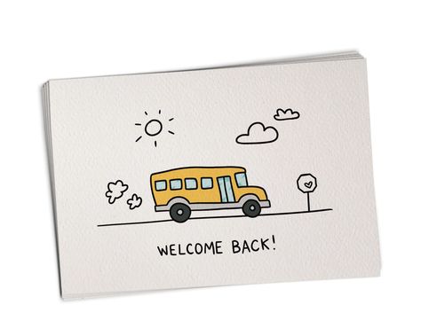 PRICES MAY VARY. CUTE & UNIQUE - These back to school welcome postcards for students are perfect to use as postcards to students, teachers, parents, etc. EASY TO USE - These back to school postcards measure 5 3/4" x 3 7/8" and feature preprinted lines on the back for your message and recipients address THICK & TEXTURED FINISH - Sugartown Greetings postcards are made from a high quality, thick textured felt cardstock that provides a distinguished look and feel to your recipient and is strong enou Welcome Greeting Cards Ideas, Back To School Card Ideas, Welcome Back Cards, Welcome Back To School Cards, Back To School Cards, Lego Crafts, School Card, Welcome Card, Lego Craft