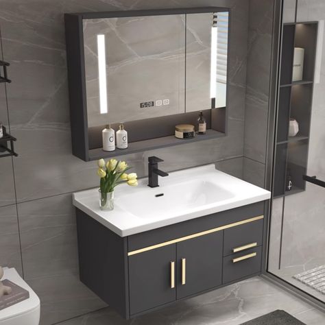 Floating bathroom vanities