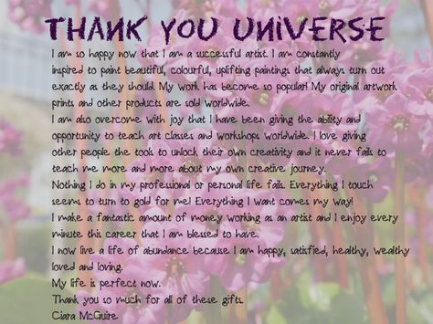 My letter to the universe. Asking for what I want and believing that it will deliver. I am so happy I decided to do this. Who knows where this will take me! Letters To Universe, Gratitude Letter To Universe, Thanks To The Universe, Thanking The Universe Affirmation, Letter To Universe Manifestation, Universe Letter, Letter To The Universe, Meditation Place, Gratitude Quotes Thankful