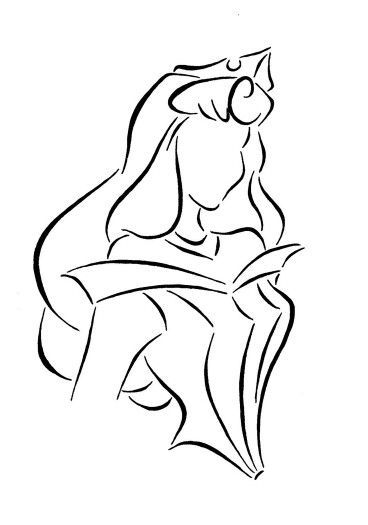 Aurora outline Disney Silhouette, Disney Silhouettes, Disney Embroidery, Disney Sketches, Disney Sleeping Beauty, Arte Disney, Pinturas Disney, Tattoo Outline, Disney Tattoos