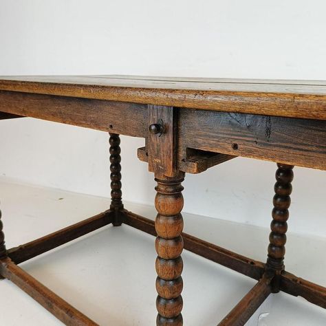 A early 1900 antique oak dining table is a beautiful example of Victorian craftsmanship. Made from durable oak, Stand on barley sugar turned legs aesthetic appeal, and connection to the past. Has signs of wear consistant with age and use. Measurements Height 70cm Width 173cm Depth 71cm. Slim Dining Table, Furniture Design Concept, Legs Aesthetic, Barley Sugar, Old Wooden Table, Ethan Allen Dining, Traditional Dining Tables, Art Deco Dining, Teak Dining Table