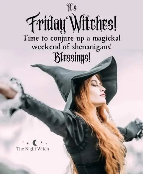 Happy Thursday Witches, Witchy Calendar, Night Witches, Good Morning Happy Monday, Fantasy Witch, Halloween Witches, Witchy Stuff, Night Wishes, Fantasy Fairy