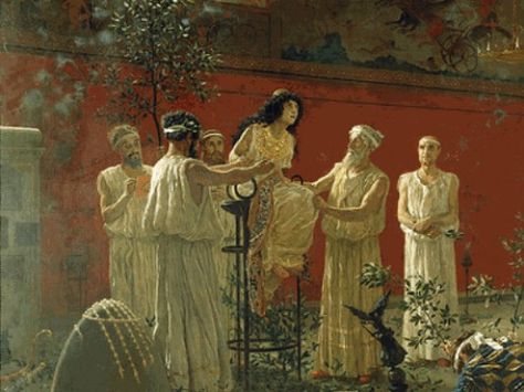 The Oracle at Delphi - John William Goddard Women In Ancient Greece, Oracle Of Delphi, Grece Antique, Persian Empire, The Oracle, Greek History, Ancient Origins, Fortune Teller, Greek Myths