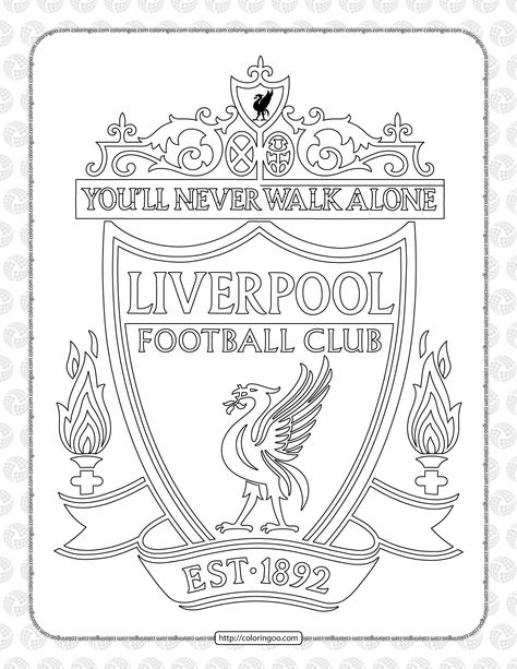 Liverpool Logo Drawing, Liverpool Logo Art, Liverpool Drawing, Coloring Pages Football, Logo Liverpool, Liverpool Fc Badge, Liverpool Bird, Liverpool Badge, Liverpool Football Team