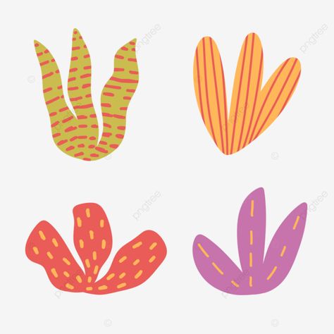 Flower Vector Art, Grass Drawing, Simple Flower Drawing, Leaves Printable, Leaf Png, Drawing Clipart, Doodle Illustration, Tree Free, Colorful Leaves