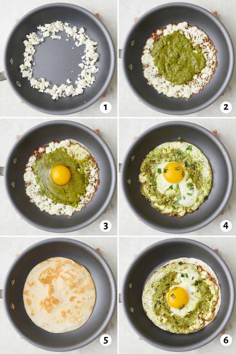 Fusion Breakfast Ideas, Feta Breakfast, Eggs And Feta Cheese, Feta Eggs Breakfast, Feta Eggs, Feta Egg Taco, Feta Eggs Tortilla, Feta Egg Tortilla, Fried Feta Eggs