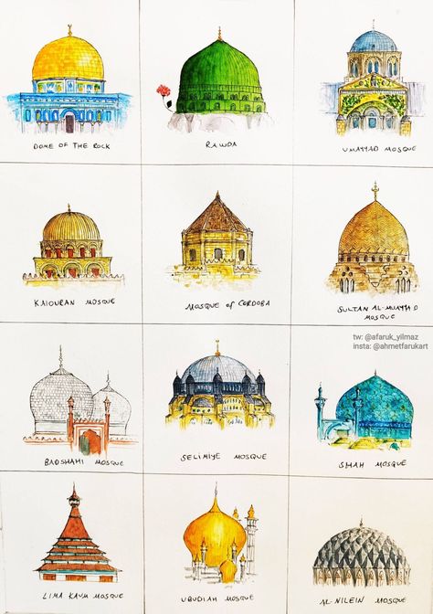 H E L M E T S ∙ O F ∙ T H E  ∙ C I T I E S * Collection of 12 unique domes and roofs of beauty of Islamic architecture.  * Richness and diversity of Muslim architectural designs F E A T U R E S * Digital print on 240gr Epson paper * Signed H O W ∙ T O ∙ O R D E R * Simply select the size * Can't find the information you need? Feel free to contact :) T H E ∙ S H O P * Shop: https://www.etsy.com/shop/AhmetFarukArt M O R E ∙ F R O M ∙ M E * Art Prints: https://etsy.me/3zCgOUZ * Bags: https://etsy.m Islamic Symbols, Muslim Architecture, Arabian Architecture, Modern Restaurants, Mosque Design Islamic Architecture, متحف فني, Mecca Images, Islamic Wallpapers, Islamic Duas