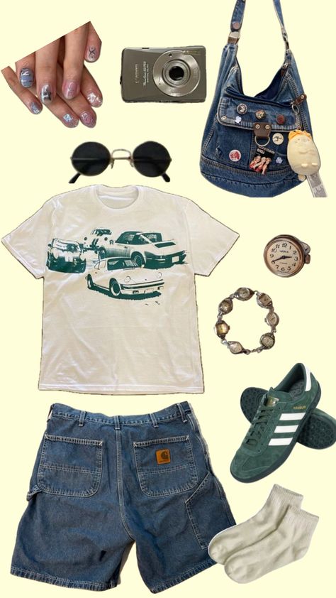 #outfitinspo #summer #coolgirl #aesthetic Summer Camp Aesthetic Outfits, Summer Camp Outfits, Granola Outfits, University Outfit, Fashion Layout, Swaggy Outfits, Cute Simple Outfits, Cute Summer Outfits, Summer Camp