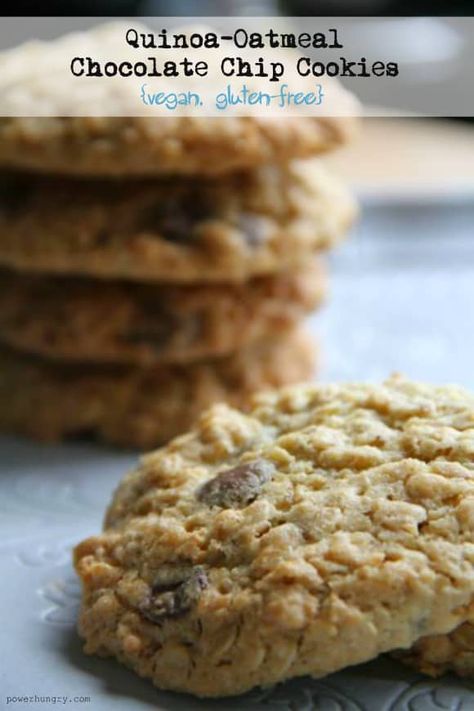 Vegan Quinoa-Oatmeal Chocolate Chip Cookies {gluten-free}