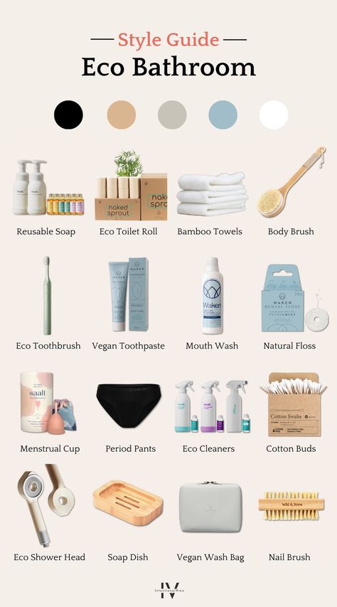 Transform your bathroom one sustainable swap at a time with my eco-friendly style guide! From natural materials to zero-waste essentials, I'll introduce you to some of my favourite conscious brands. Zero Waste Bathroom Products, Zero Waste Living Aesthetic, Eco Friendly Living Aesthetic, Sustainability Aesthetic, Eco Friendly Kitchen Products, Eco Swaps, Eco Friendly Swaps, Non Toxic Living, Sustainable Bathroom