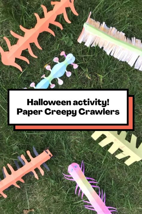 Halloween Activity: Paper Creepy Crawlers Creepy Crawlers Crafts, Creepy Crawly Crafts For Kids, Creepy Crawlies Craft For Kids, Preschool Halloween Games, October Themes, Steam Lab, Bug Activities, Fun Camp, Club Activities