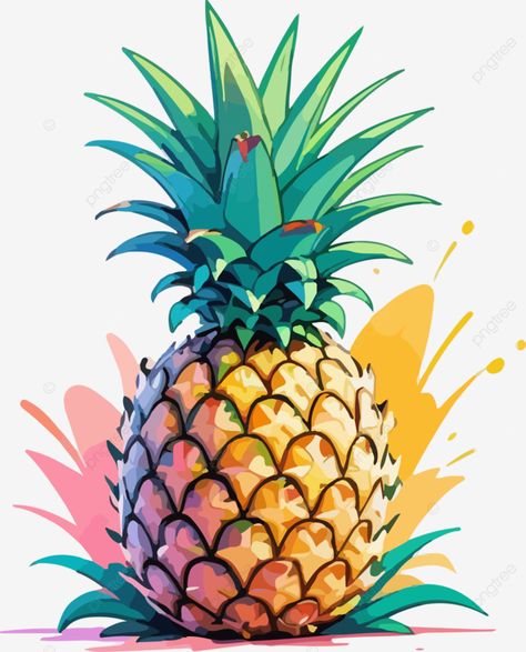 pineapple fruit cartoon illustration pineapple fruit tropical png Pineapple Cute Drawing, Doodle Pineapple, Tropical Png, Pineapple Illustration, Tropical Illustration, Fruit Cartoon, Pineapple Fruit, Tropical Drink, Pebble Art