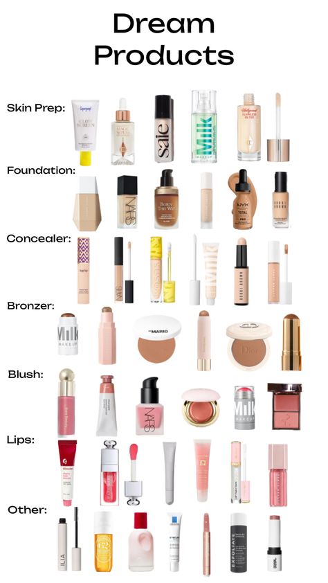 Makeup Products Order, Makeup Ideas Products, Makeup Best Products, Wishlist Makeup And Skincare, Good Foundation For Oily Skin, Makeup And Skincare Routine, Natural Glowy Makeup Products, Makeup Accessories Beauty Products, Make Up Must Haves Products 2023