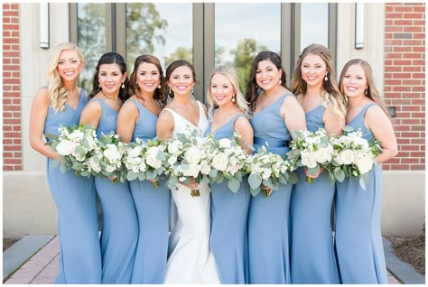 Steel Blue Azazie Bridesmaid, Windsor Blue Wedding, Steel Blue Bridesmaid Dresses Azazie, Steel Blue And Navy Wedding, Steel Blue Wedding Flowers, Steel Blue Bridesmaid Dress, Steel Blue Wedding Party, Steel Blue Wedding Colors, Steel Blue Wedding Theme