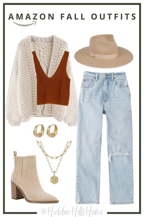 Fall Outfit from Amazon Amazon Women’s Sweaters, Fall Outfit Must Haves, Amazon Autumn Outfits, Beach Thanksgiving Outfit, Fall Pinterest Outfits 2023, 2024 Fall Outfit Trends, Amazon Fall Looks, Fall 2023 Fashion Outfits, Boho Outfits Amazon