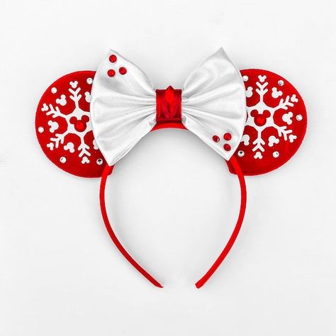 Christmas Mickey Ears, Sand Dollar Ornament, Diy Disney Ears, Disneyland Ears, Disney Mouse Ears, Disney Headbands, Christmas Mickey, Disney Mickey Ears, Velvet Christmas